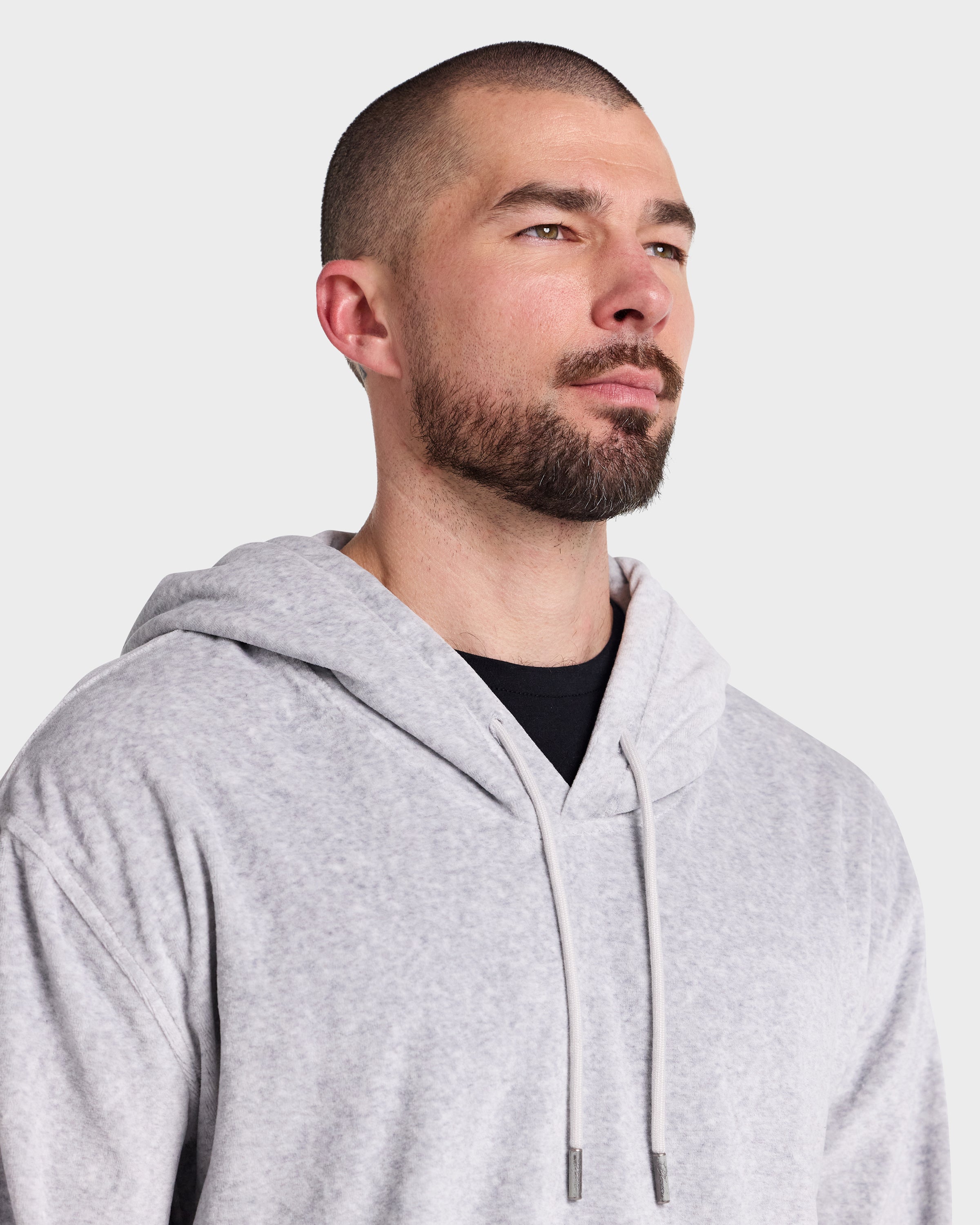 Hoodie // Velour - Blanco.Clothing