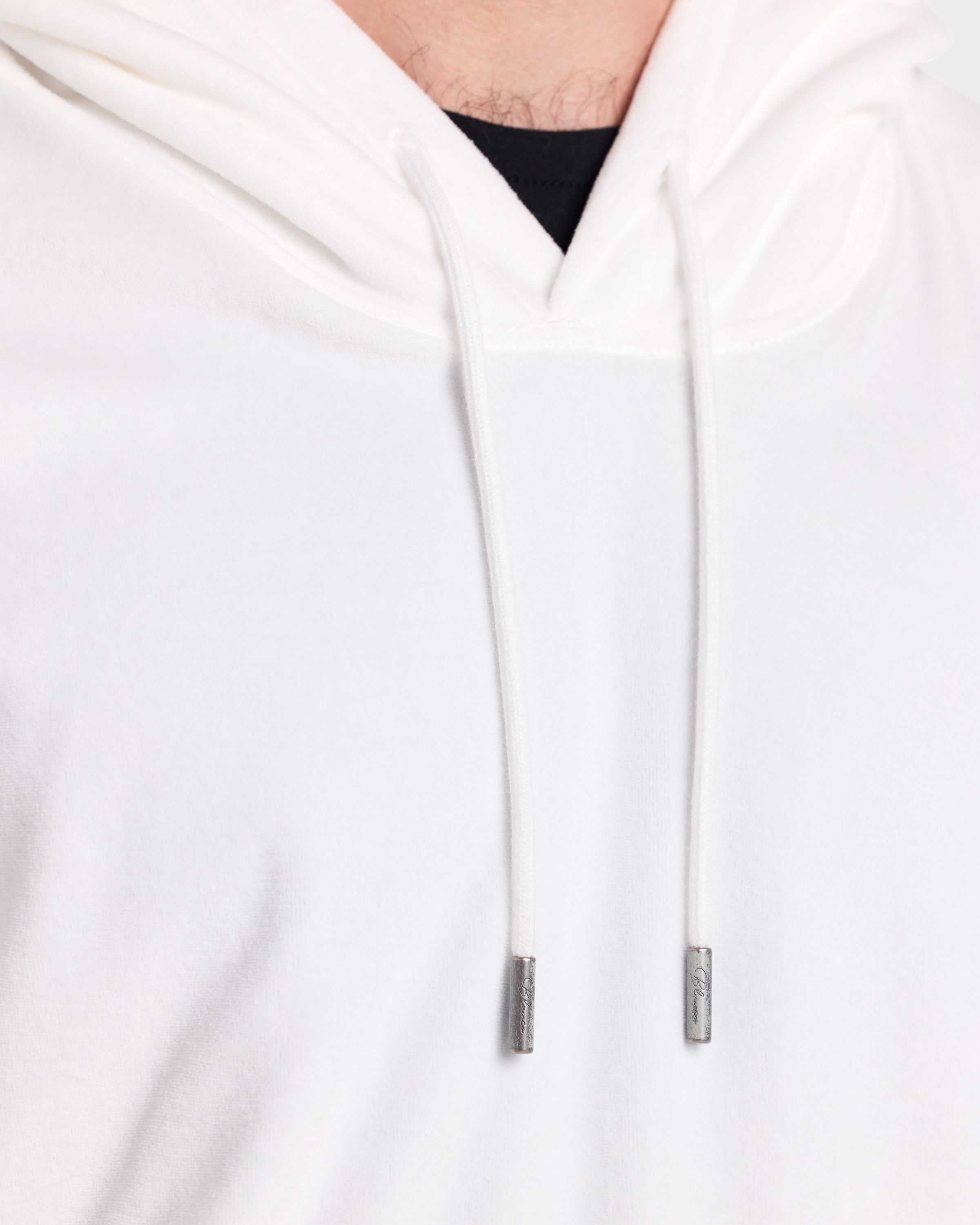 Hoodie // Velour - Blanco.Clothing