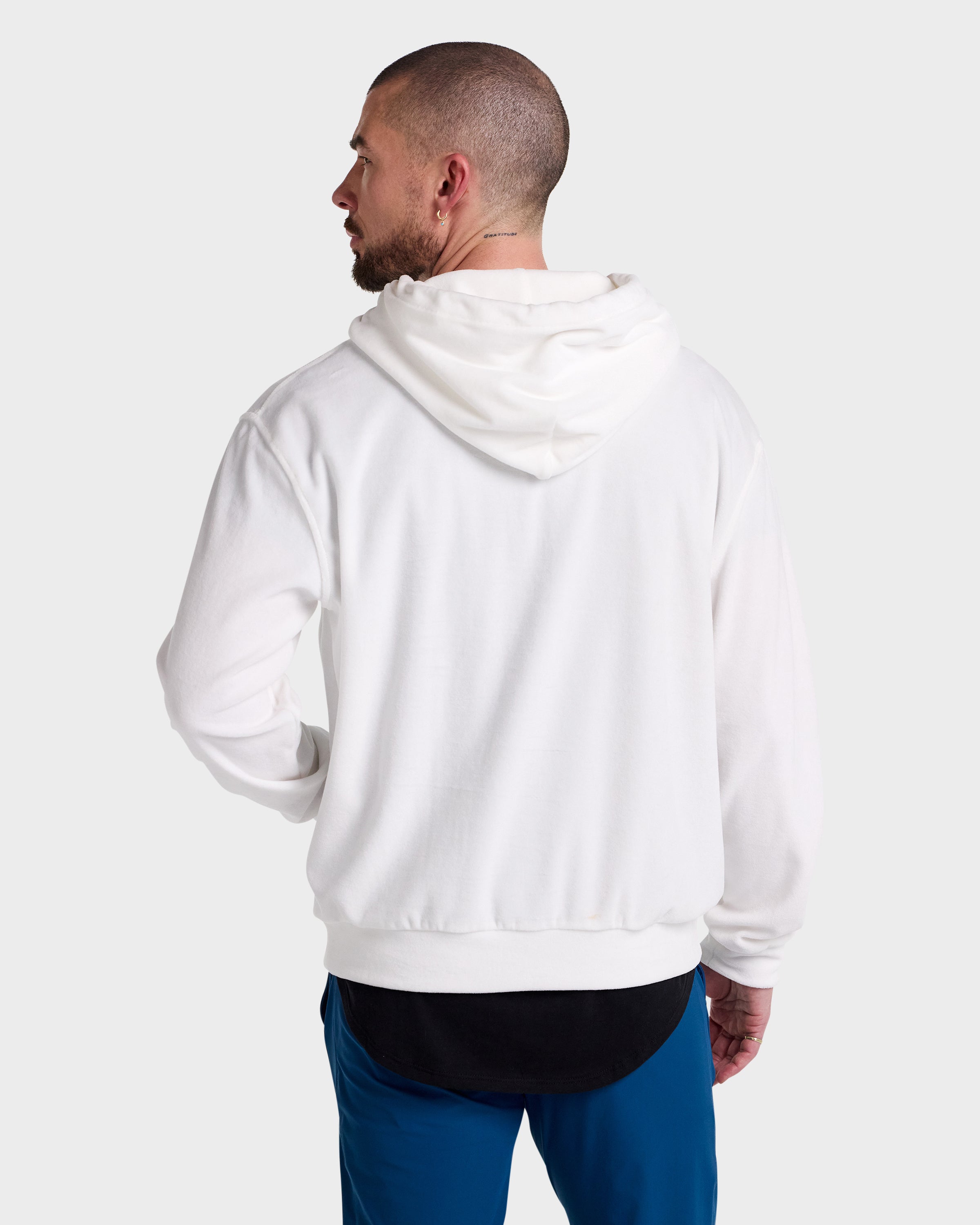 Hoodie // Velour - Blanco.Clothing