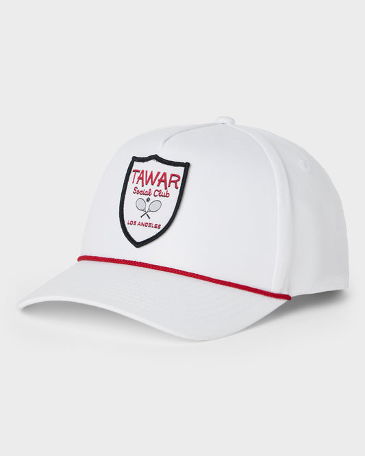 TAWAR TENNIS Hat // patch - Blanco.Clothing