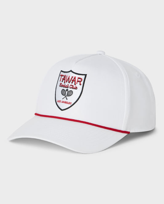 TAWAR TENNIS Hat // embroidered - Blanco.Clothing