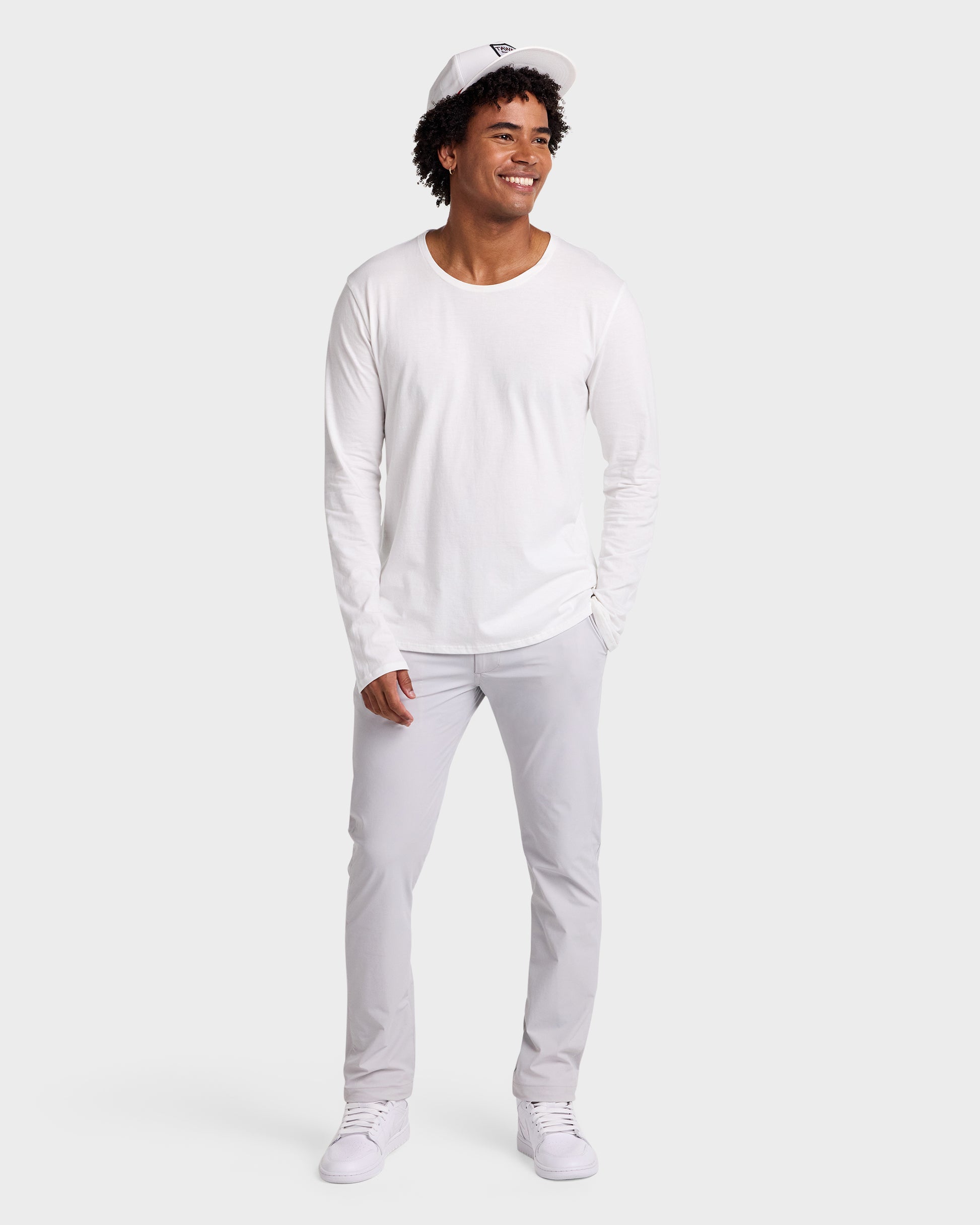Perfect T // Supima - Long Sleeve - Blanco.Clothing