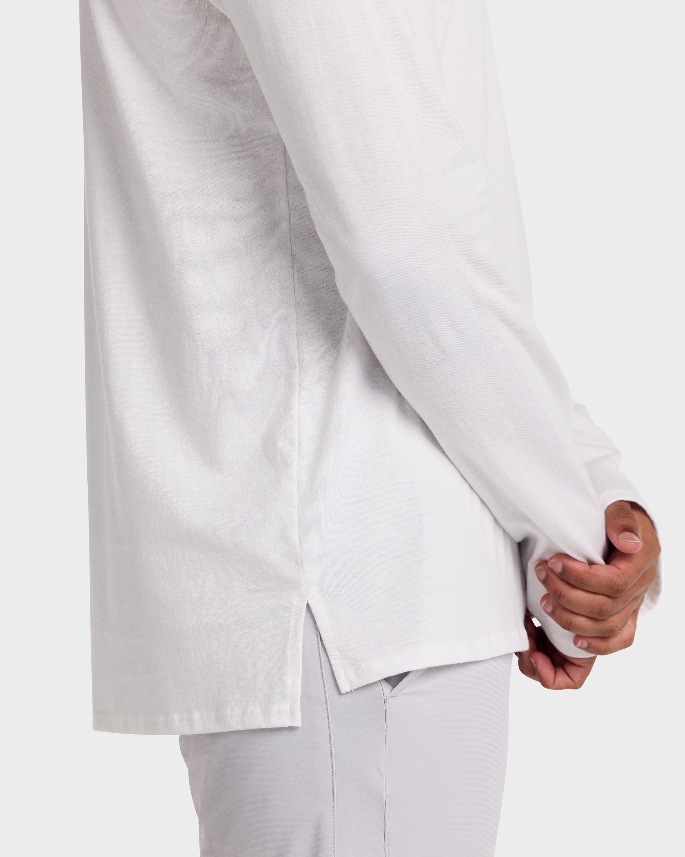 Perfect T // Supima - Long Sleeve - Blanco.Clothing