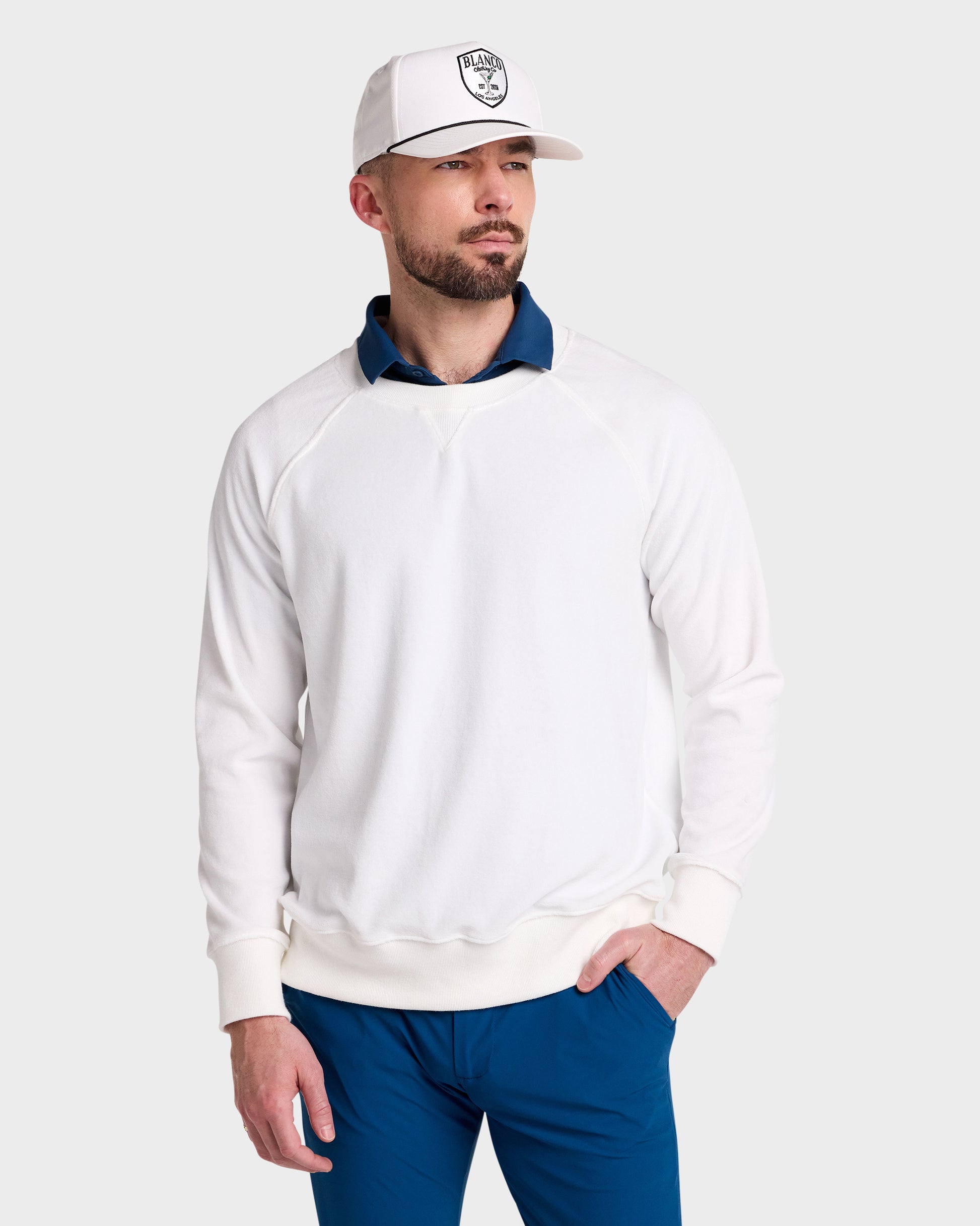 Country Club Raglan // Velour - Blanco.Clothing